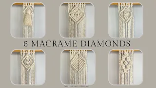 6 Diamond Patterns / Macrame Pattern Ideas / Macrame wall hanging tutorial