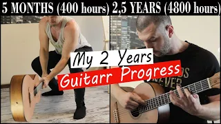 Мой прогресс игры на гитаре за 2 года. My 2 years guitar progress.