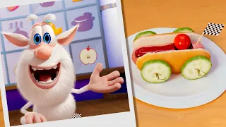 Booba 😉 ブーバ  🥒🌶 フードパズル-ホットドッグ 🌭 Food Puzzles-Hot Dogs ⭐  Funny cartoons for kids and teens