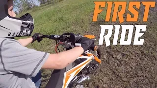 Grayson's First Ever Dirt Bike Ride I KTM 50 SX