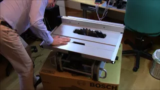 Bosch GTS 10 J table saw.  Unboxing and first test.
