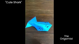 Cute Origami Shark Fold Along