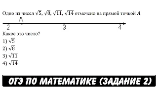 Одно из чисел √5, √8, √11, √14 ... | ОГЭ 2017 | ЗАДАНИЕ 2 | ШКОЛА ПИФАГОРА