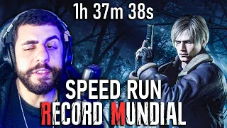 RECORD MUNDIAL de SPEEDRUN!! - 1h 37m 38s PADRÃO - RESIDENT EVIL 4 REMAKE