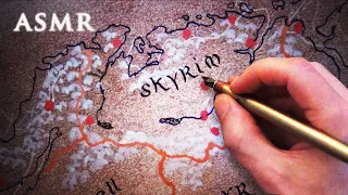 ASMR 1.5 hrs Elder Scrolls | Drawing Map of Tamriel