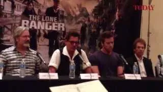 Johnny Depp at the Lone Ranger Press Conference