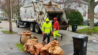 Rusty Boston Carting Garbage Truck Packing Saturday Yard Waste