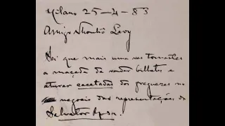 Carta de Carlos Gomes a Luiz Levy (Milão, 1883) (leitura de Lenine Santos)