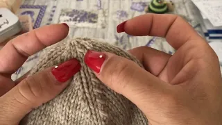 knitting hat-binie hat/Cappello ai ferri circolari.express tutorial