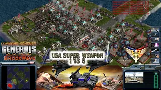 Usa Super Weapon 1 vs 5 HARD Generals - Command Conquer Generals Zero Hour Shockwave (Bay of Pigs)