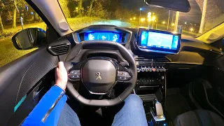 Новый PEUGEOT 208 (2021) - НОЧНОЙ тест-драйв POV и ПОЛНЫЙ ОБЗОР (e-208 Allure)