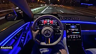 The New Mercedes S Class 2023 Night Test Drive