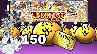 Battle Cats 150 Rare ticket openings for uberfest!