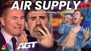 Golden Buzzer : Simon Cowell Cry when he heard the song Air Supply with an extraordinary voice