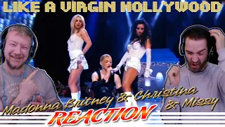 Madonna REACTION ft.Britney Spears & Christina Aguilera - Like A Virgin & Hollywood (VMA 2003)