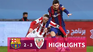 Barcelona Vs Athletic Bilbao 2-3 || Super Cup Final || Highlights