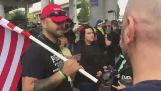 Portland protest: Joey Gibson and right-wing on east side