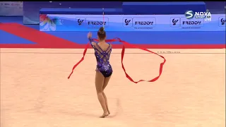 Arina Averina (RUS) - Ribbon Qualification - European Championships 2021 (HD)