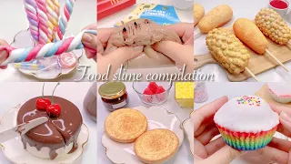【ASMR】🍡食べ物スライムまとめ🍩【音フェチ】Food slime compilation 음식 슬라임 수집