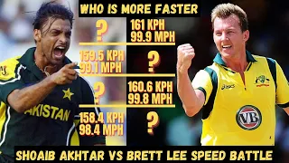 Shoaib Akhtar VS Brett Lee Fastest Ball Records In Cricket History | Speed VS Speed Battle