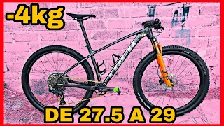 MODIFICACIONES A LA TREK ROSCOE | CAMBIO DE 27.5 A 29 | ALIGERAMOS LA BICICLETA |