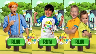 Tag with Ryan vs Vlad and Niki vs Blippi Wonders Run - All Characters Unlocked All Costumes