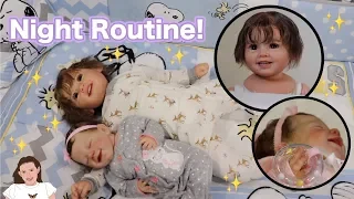 Reborn Night Routine with Toddler Nora and Baby Hazel! | Kelli Maple