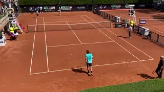 Stefanos Tsitsipas and Rafael Nadal train together in Rome