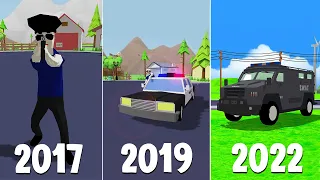 Dude Theft Wars 5 Star Police Wanted Level Evolution ( 2017 - 2022 ) !!! 🤔🤔🤔