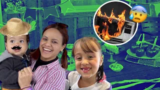 UM DIA TODO DA NOSSA FESTA JUNINA NO CAMPING: FOGO NA CASA DA AMIGA 😰 - Familia da Rê