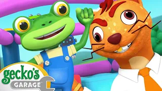 Bouncy Castle Blimp Rescue | Max the Monster Truck | Gecko's Garage | Animal Cartoons