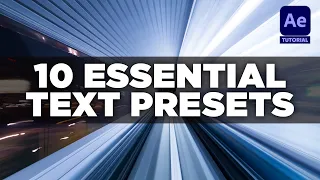 10 ESSENTIAL After Effects Text Animations | Adobe Tutorial