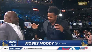 Golden State Warriors selects Moses Moody at the 14th Pick