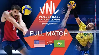 🇺🇸 USA vs. 🇧🇷 BRA - Full Match | Men’s VNL 2022