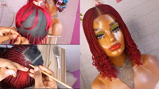 Diy/How to make short braided wig with curls