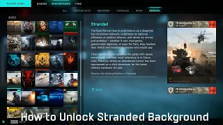 Battlefield 2042 - How to Unlock Stranded Background