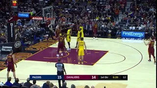 George Hill hits an And One over Myles Turner as Indiana beats Cleveland - NBA 10/27/18