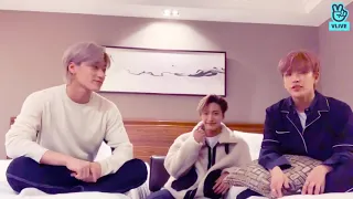 [ENG SUB] ATEEZ VLIVE~ SAN SEONGHWA HONGJOONG VLIVE ~2019-08-08