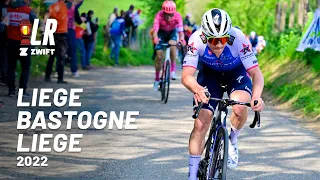 Fireworks on La Redoute | Liège-Bastogne-Liège 2022 | Lanterne Rouge x Zwift