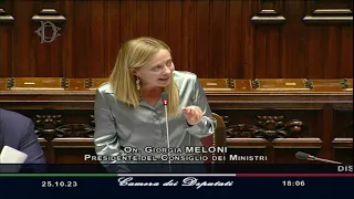 Consiglio europeo del 26 e 27 ottobre, l'intervento di replica del Presidente Meloni alla Camera