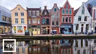 🇳🇱 Netherlands • Canals & cafés walk in LEIDEN 👟 [4K] relaxing virtual walk