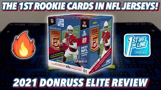 THE 1ST ROOKIE CARDS IN NFL JERSEYS!🔥 | 2021 Panini Donruss Elite Football FOTL Hobby Box Review