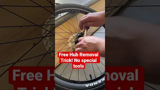 Free Hub Removal without special tools. #mtb #bmx