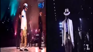 Michael Jackson Smooth Criminal Live Copenhagen 1997 vs Bucharest 1996