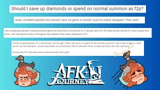 How I spend my F2P Gems and whether or not YOU SHOULD SAVE for the next banner.【AFK Journey】