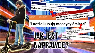 Wypadki na e-hulajnogach: media vs dane od Policji. Co się okazuje?