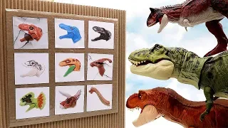 Dinosaur GIANT SMASH BOX! Dinosaur Lego Heads - Learn Dinosaur Names For boys