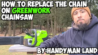 How To Replace The Chain On Greenwork Chainsaw