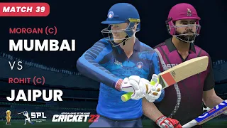 MUST WIN FOR MUMBAI! #39 SPL - MUMBAI CAPTAINS v JAIPUR POWER - HITTERS | CRICKET 22 ROHIT v MUMBAI