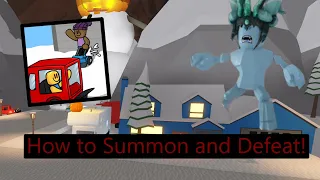 How to Summon and Kill The Ice Boss in Snow Shoveling Simulator! - Roblox